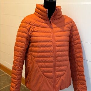Women's Orange Puffer Jacket